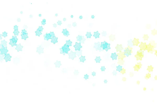 Lichtblauwe Groene Vector Doodle Lay Out Met Bloemen Moderne Abstracte — Stockvector