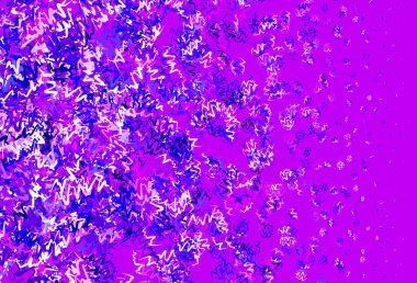 Açık Mor, eğri çizgili pembe vektör arkaplanı. Değişken çizgileri olan renkli geometrik örnek. İşiniz için en renkli tasarım..