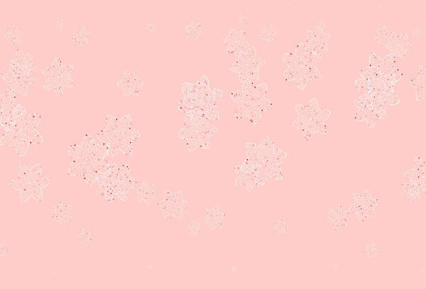 Светло-красный векторный фон с цветами. Абстрактная иллюстрация с цветами в стиле каракулей. Doodle design for your web site
.