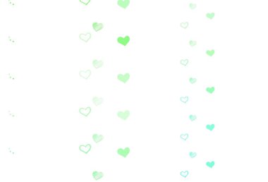 Kalpli açık yeşil vektör arka planı. Kalpli basit bir dekoratif tasarım. Sevgililer Günü 'nü kutlamak için tasarım.