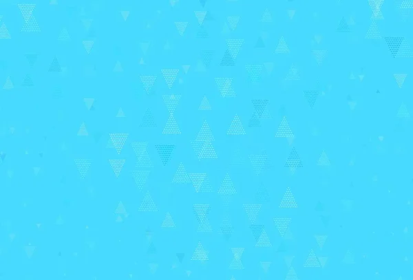 Luz Azul Fundo Vetorial Com Triângulos Círculos Ilustração Gradiente Abstrato —  Vetores de Stock
