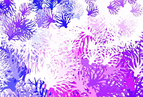 Светло Розовый Синий Векторный Фон Листьями Блеск Абстрактной Иллюстрации Листьями — стоковый вектор