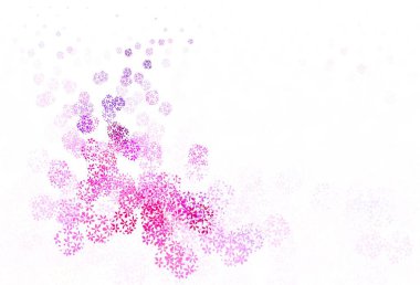 Açık Pembe, yapraklı sarı vektör soyut arkaplan. Yapraklarla karalama tarzında renkli çizimler. Markan için şık bir model..