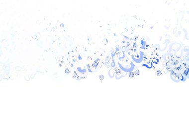 Eğri çizgileri olan hafif BLUE vektör dokusu. Değişken çizgileri olan renkli geometrik örnek. İşiniz için yepyeni bir tasarım..