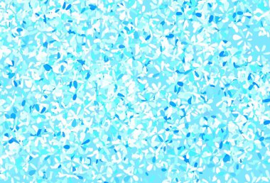 Açık BLUE vektör arkaplanı yapraklarla soyut. Yapraklı modern geometrik soyut çizim. Ağ ve ambalaj için elle boyanmış tasarım.