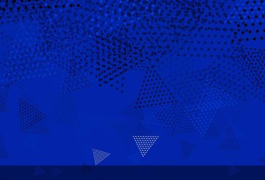 Dairesel üçgen biçimli hafif BLUE vektör dokusu. Daireleri olan güzel bir illüstrasyon, doğa tarzında üçgenler. Web siteleri için desen.