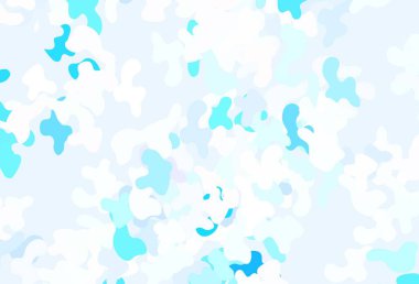 Kaotik şekilli açık mavi vektör şablonu. Modern tarzda değişen renkli kaotik formlar. Duvar kağıtları için zarif tasarım.