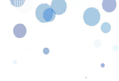 Daireli açık mavi vektör şablonu. Bulanık yağmur damlaları olan soyut bir çizim. Güzel web siteleri için desen.
