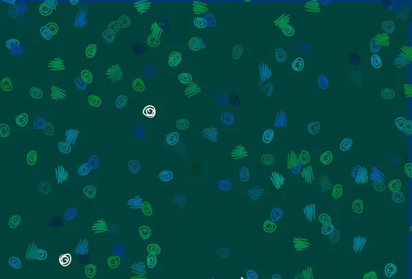 Bleu Clair Fond Vectoriel Vert Avec Des Points Illustration Abstraite — Image vectorielle