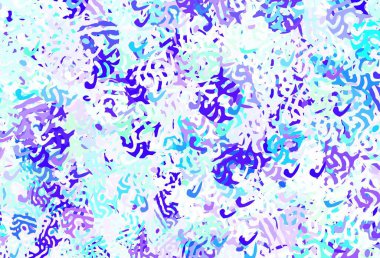 Açık mavi, kaotik şekilli yeşil vektör şablonu. Soyut gradyan şekilli basit renkli çizimler. Kartvizitiniz için modern tasarım.