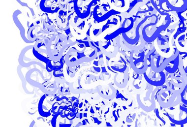 Açık mavi, eğri çizgileri olan sarı vektör arkaplan. Basit bir şekilde parlak renkli bir illüstrasyon. İş tasarımınız için soyut biçim.