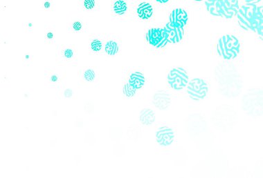 Kabarcıklı açık yeşil vektör arka planı. Parlak renkli soyut çemberlerin olduğu bir resim. Marka kitabınız için yeni şablon.