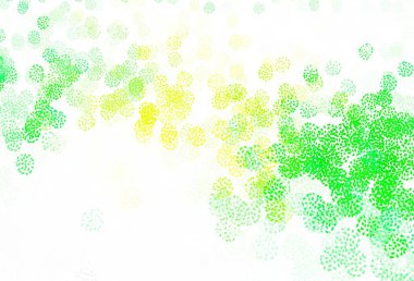 Açık yeşil, soyut şekilli kırmızı vektör arkaplan. Soyut tarzda rengarenk gradyan şekilleri olan bir resim. Bir cep telefonu için arka plan.