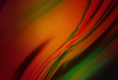 Koyu yeşil, kırmızı vektör renkli bulanık arkaplan. Soyut ve gradyan renkte renkli çizimler. İşiniz için yeni tasarım.