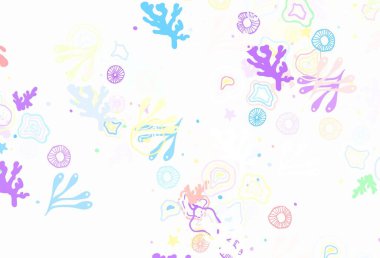 Soyut şekilli ışık çok renkli vektör arkaplanı. Soyut tarzda rengarenk gradyan şekilleri olan bir resim. Duvar kağıtları için zarif tasarım.