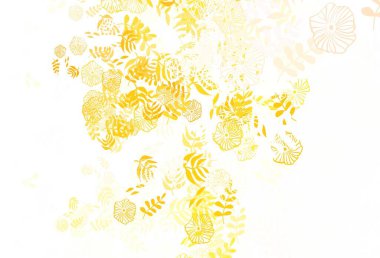 Hafif Turuncu vektör yapraklı karalama şablonu. Bulanık şekilli ve yapraklı yepyeni bir resim. Web sitesi yöneticileri ve tasarımları için desen.