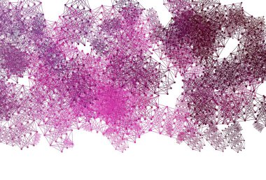 Yapay zeka yapısına sahip açık pembe vektör şablonu. Yapay zeka bağlantılarıyla basit bir şekilde renkli tasarım. Poster ve teknoloji sembolü.