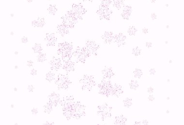 Açık pembe, çiçekli zarif bir arka plan. Çiçekli modern soyut illüstrasyon. Web ve broşürler için elle boyanmış tasarım.