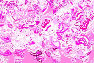 Soyut biçimlerde açık pembe vektör dokusu. Renkli rastgele şekillerle modern soyut illüstrasyon. Duvar kağıtları için zarif tasarım.