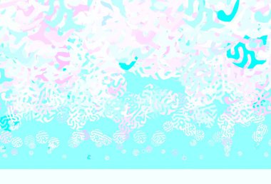 Açık pembe, rastgele şekilli mavi vektör deseni. Soyut gradyan şekilli basit renkli çizimler. Bir cep telefonu için arka plan.