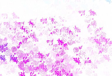 Açık pembe, soyut şekilli mavi vektör dokusu. Soyut tarzda rengarenk gradyan şekilleri olan bir resim. Duvar kağıtları için zarif tasarım.