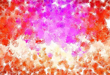 Açık Pembe, kırmızı vektör arkaplanı dallarla karalıyor. Yapraklar ve dallarla bulanık şekilli yaratıcı illüstrasyon. Markan için şık bir model..