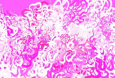 Açık Pembe, eğri çizgileri olan kırmızı vektör arkaplanı. Basit ve eğik renkte renkli bir tasvir. İşiniz için en renkli tasarım..