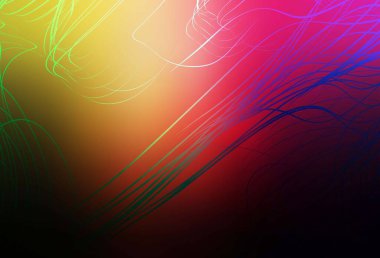 Koyu pembe, sarı vektör bulanık şablon. Gradyan tasarımlı, soyut, ışıltılı çizimler. Marka kitabı için zarif bir arkaplan.