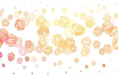 Açık pembe, kıvrımlı çizgileri olan sarı vektör deseni. Basit bir şekilde parlak renkli bir illüstrasyon. İş tasarımınız için soyut biçim.