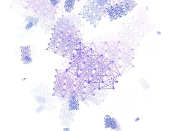 Yapay zeka kavramına sahip açık mor vektör dokusu. Parlak renkli bir illüstrasyon ve yapay zekanın gerçek yapısı. Zeka ve yenilik reklamları için şablon.