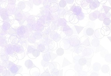 Dairesel çokgen biçimli hafif Mor vektör arkaplanı. Renkli noktalı modern soyut çizimler. Reklamlarınız için akıllı tasarım.