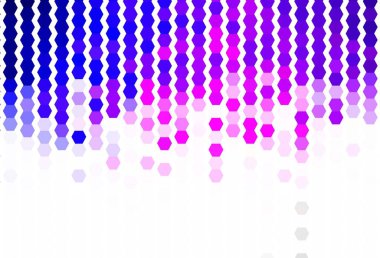 Açık Mor, altıgen şekilli pembe vektör düzeni. Renkli altıgenli soyut illüstrasyon. Reklamlar, broşürler için desen.