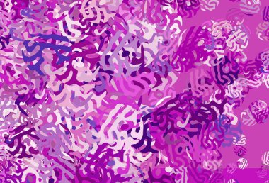 Açık Mor, soyut şekilli pembe vektör dokusu. Rastgele şekillerle soyut tarzda dekoratif tasarım. Kartvizitiniz için modern tasarım.