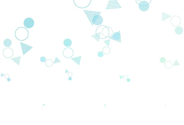 Bleu Clair Fond Vectoriel Vert Avec Des Lignes Des Cercles — Image vectorielle