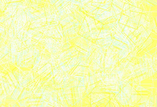 Azul Claro Fondo Vector Amarillo Con Triángulos Círculos Cubos Ilustración — Archivo Imágenes Vectoriales