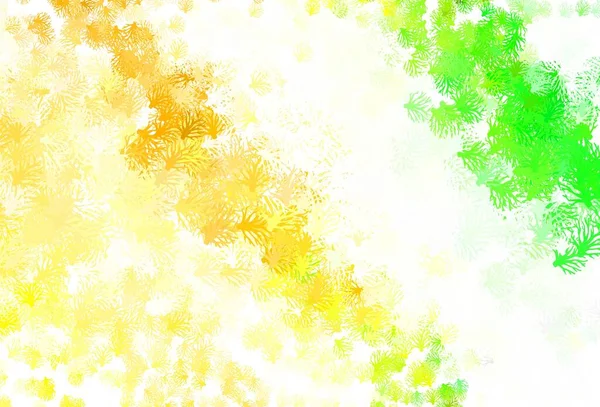 Ανοιχτό Πράσινο Κίτρινο Διάνυσμα Φυσικό Μοτίβο Κλαδιά Ολοκαίνουρια Έγχρωμη Απεικόνιση — Διανυσματικό Αρχείο