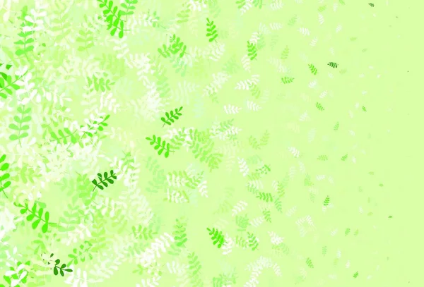 Hellgrüner Gelber Vektor Elegantes Muster Mit Blättern Dekorative Illustration Mit — Stockvektor
