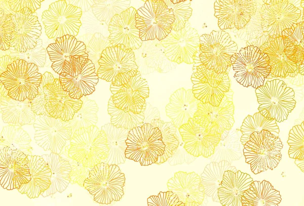 Verde Escuro Obra Arte Natural Vetorial Amarelo Com Folhas Sketchy — Vetor de Stock