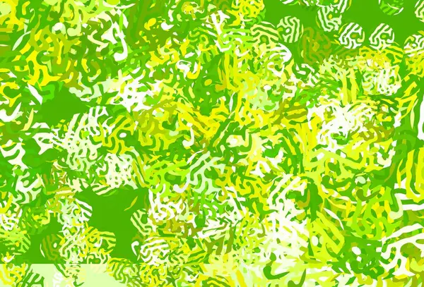 Светло Зеленый Желтый Вектор Искушают Хаотичными Решениями Простая Красочная Иллюстрация — стоковый вектор
