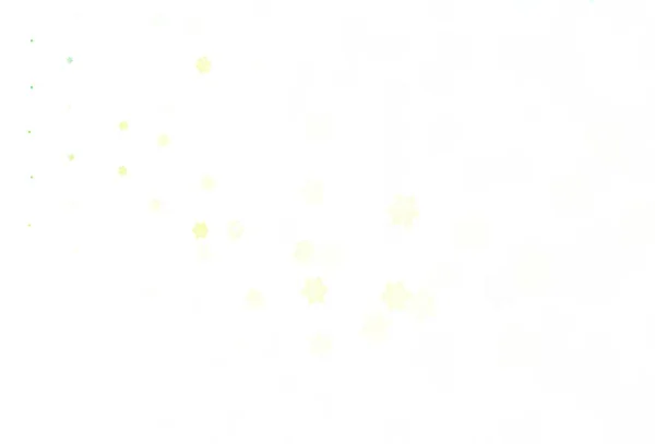 ライトグリーン 花と黄色のベクトル自然背景 花とドアスタイルのカラフルなイラスト 手描きのウェブ チラシのデザイン — ストックベクタ