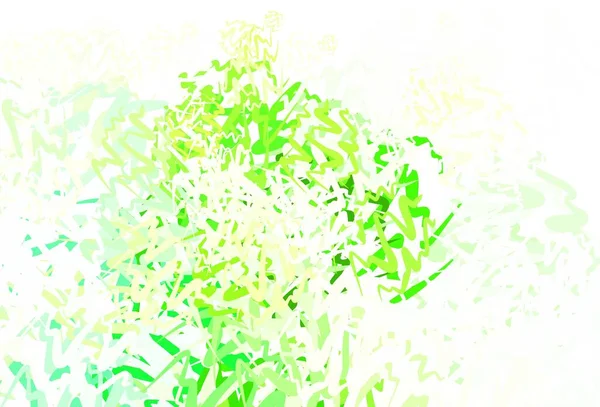 Hellgrüne Gelbe Vektorvorlage Mit Geschwungenen Linien Bunte Abstrakte Illustration Mit — Stockvektor