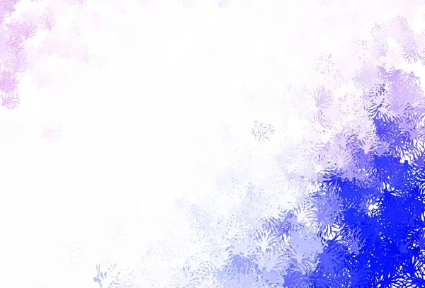 Rose Clair Fond Abstrait Vecteur Bleu Avec Des Feuilles Illustration — Image vectorielle