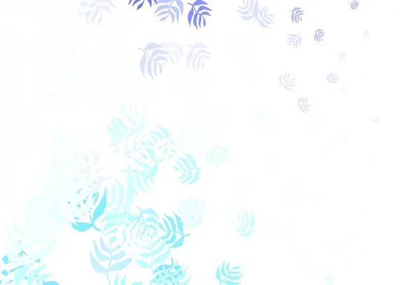 Rosa Claro Azul Vector Elegante Fondo Con Hojas Ilustración Creativa — Vector de stock