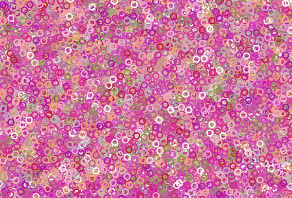Light Pink, Green vector pattern with spheres. Beautiful colored illustration with blurred circles in nature style. Pattern for futuristic ad, booklets.