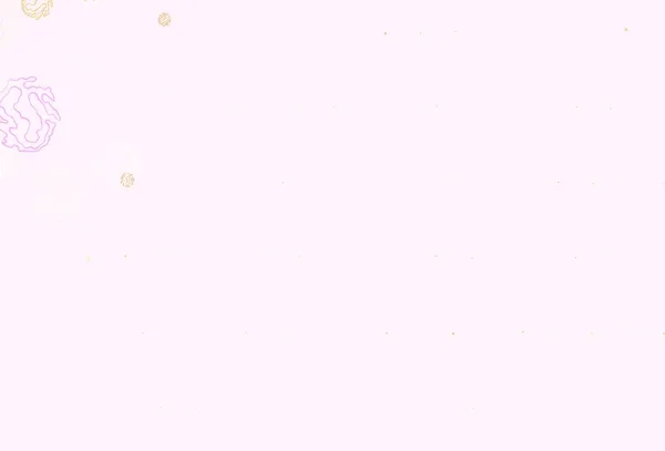 Светло Розовый Желтый Вектор Искушают Кругами Линиями Декоративный Дизайн Абстрактном — стоковый вектор