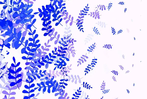 Light Purple Vector Natürliches Kunstwerk Mit Blättern Brandneue Farbige Illustration — Stockvektor