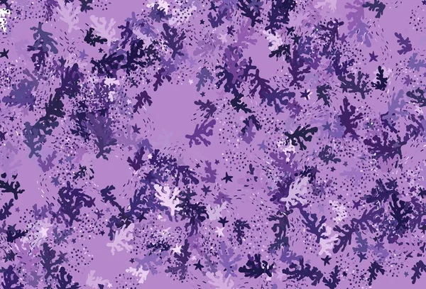 Light Purple Vector Backdrop Memphis Shapes 화려하고 무작위적 형태를 현대의 — 스톡 벡터