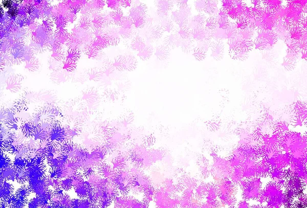 Светло Фиолетовый Розовый Фон Листьями Сияющая Цветная Иллюстрация Листьями Ветвями — стоковый вектор