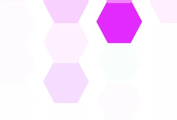 ライトパープル ピンクベクトルテクスチャでカラフルな六角形 六角形で抽象的なイラストを光る あなたの広告 小冊子のパターン — ストックベクタ