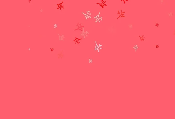 Modèle Gribouillis Vectoriel Rouge Clair Avec Branches Illustration Créative Dans — Image vectorielle